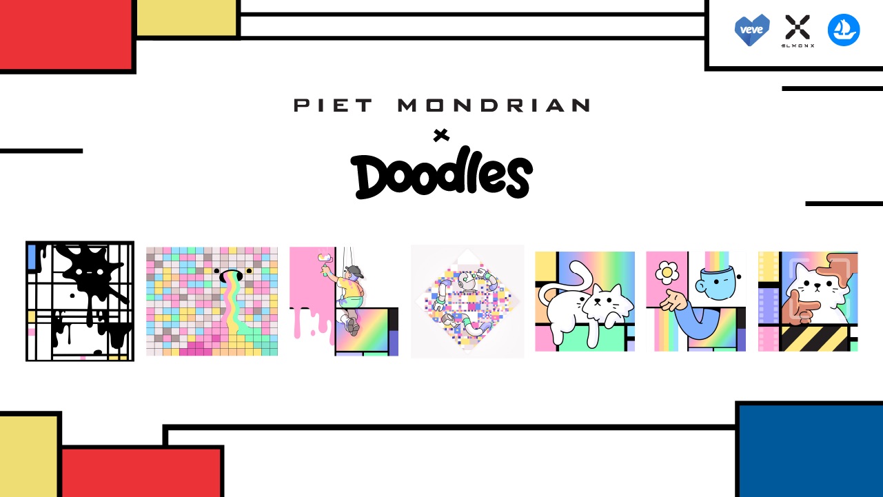 Piet Mondrian x Doodles: Five of Modern Art’s Most Iconic Masterworks Reimagined as Digital Collectibles and Physical Art Prints — For the First Time Ever